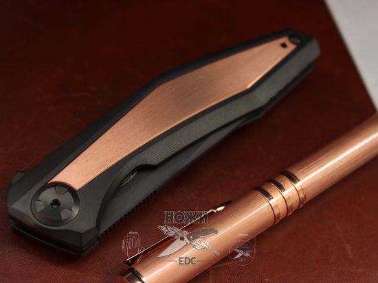 Складной нож Zero Tolerance 0470S110V c клинком из стали CPM-S110V, рукоять медь / титан