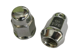 Гайка 12х1.50 h=21, S=19 колеса Хром конус откр. (Hyundai, Mazda, Mitsubishi, KIA, SsangYong)