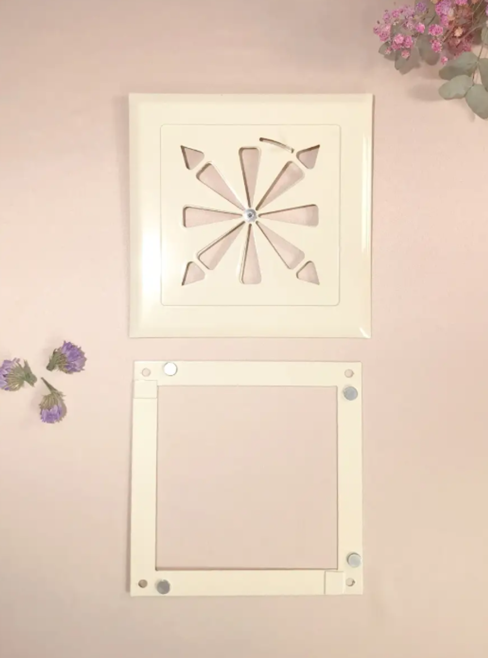 Вентиляционная решетка на магнитах с диффузором. РПР150 Бежевый