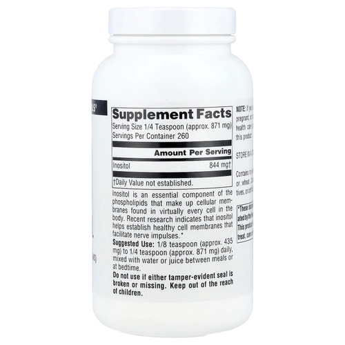 Source Naturals, чистый инозитол в порошке, 226,8 г (8 унций)