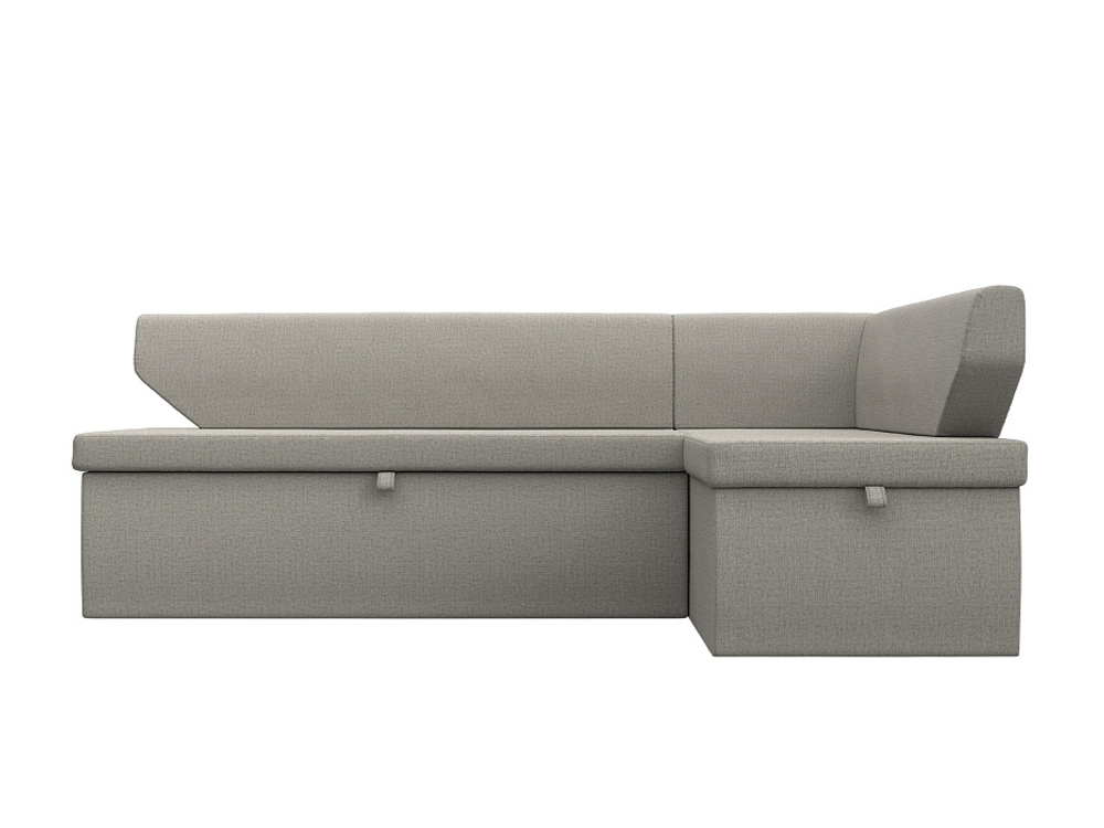 Диван кухонный угловой Омура правый угол, Амур 02 бежевый, Рогожка, 125895