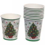 Стакан бумажный 0,2л в наборе 10 шт «Ёлка «