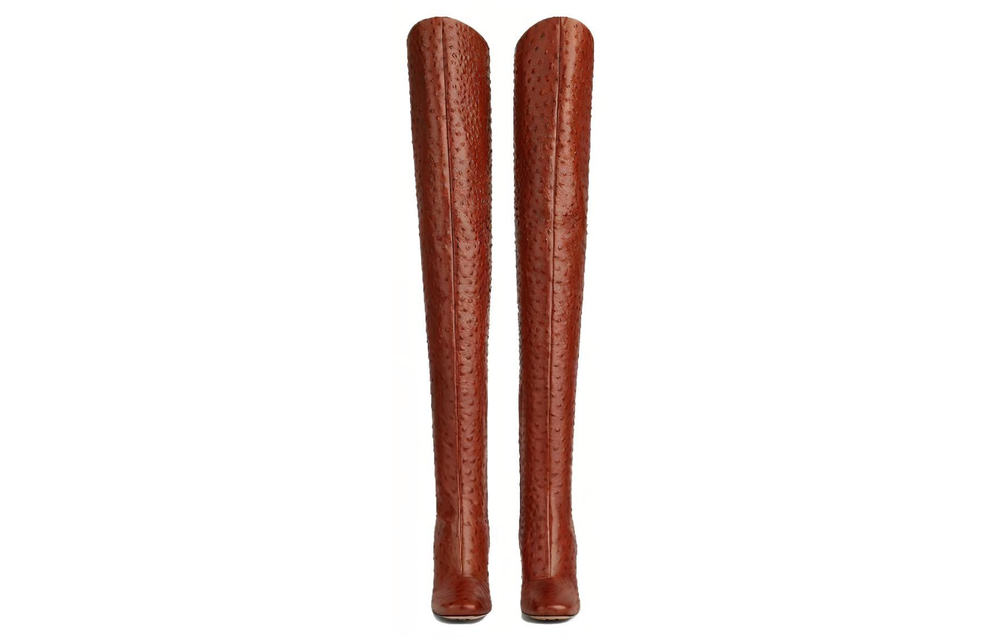 Bottega Veneta Canalazzo Over the knee Boots 10cm Women"s Burnt Orange