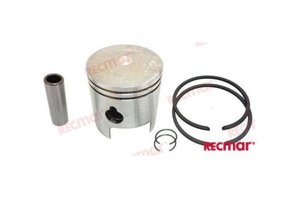 Поршень с пальцем и кольцами Tohatsu/Mercury 9.9-15, STD, Recmar