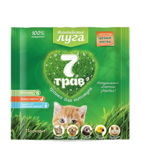 Травка Альпийские луга 7 трав для кошек 100гр. (Пакет)