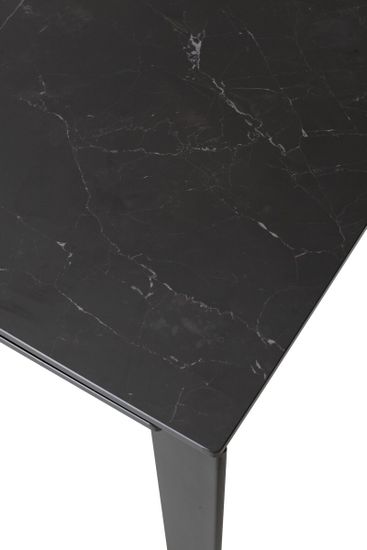 Стол CORNER 120 MATT BLACK MARBLE SOLID CERAMIC/BLACK