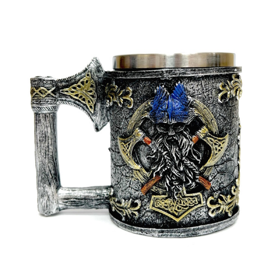 3D Кружка Викинг, металл внутри, 450мл