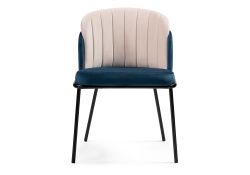 Стул на металлокаркасе Сиолим морской / кремовый / черный глянец