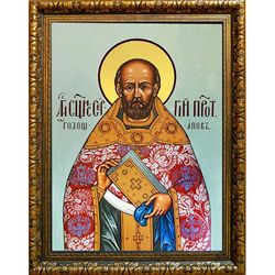 Сергий Голощапов, священномученик, пресвитер. Икона на холсте.