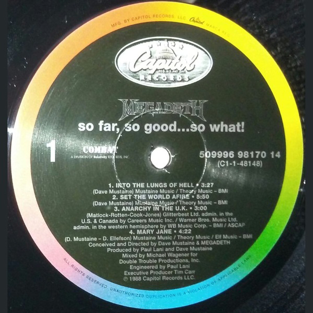 Megadeth / So Far, So Good... So What! (Limited Edition)(LP)