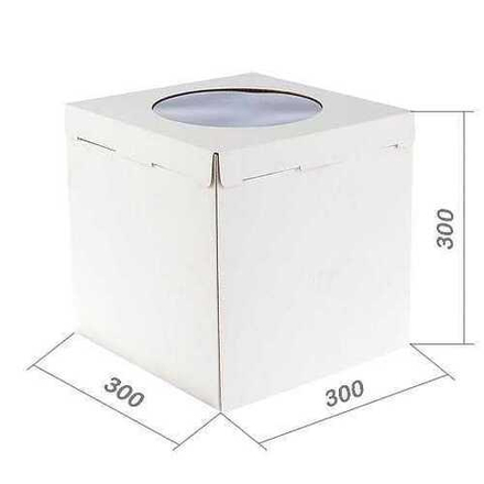 (МЕЛКИЙ ОПТ) Коробка для торта 30*30*30 см с окном (10 шт)