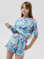 Пижама домашняя с шортами хлопок