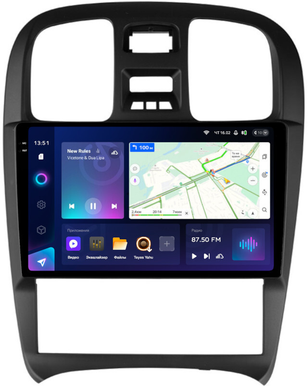 Магнитола для Hyundai Sonata 4 EF 2001-2013 - Teyes CC3-2K QLed Android 10, ТОП процессор, SIM-слот, CarPlay