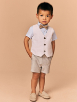 Комплект из четырех предметов для мальчика Next E51-029, Бежевый, Голубой