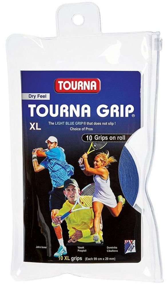 Теннисные намотки Tourna Grip XL Dry Feel 10P - небесный