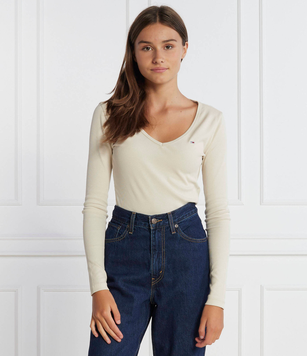 Блузка Tommy Jeans - кремовый(DW0DW14278)
