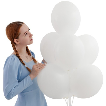 Пастельный белый воздушный шар, 36 см