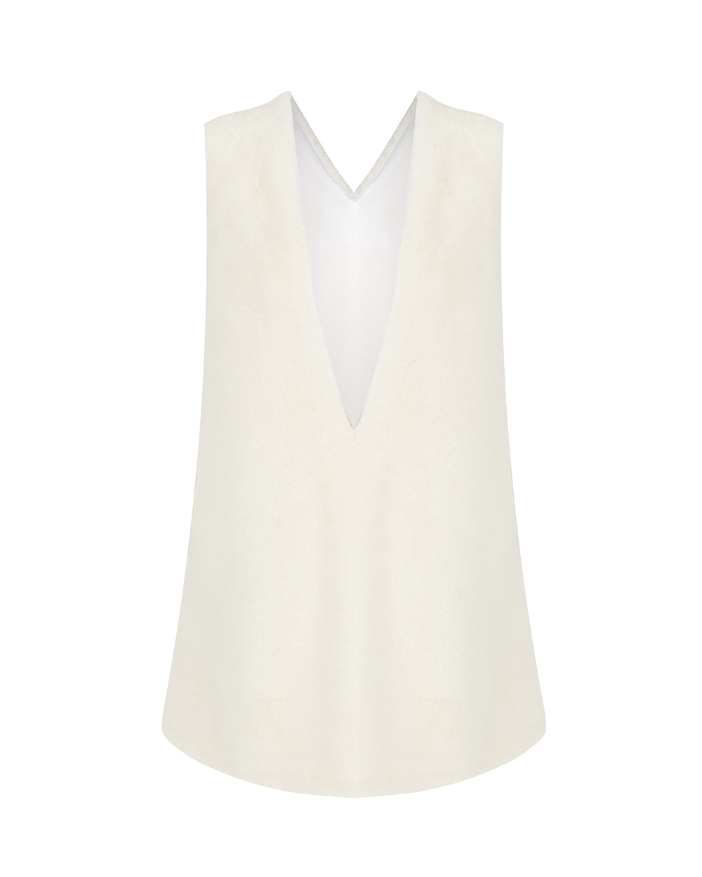 Платье мини из меха