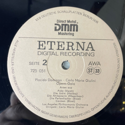 Винтажная виниловая пластинка LP Placido Domingo, Carlo Maria Giulini Opern Gala (ГДР 1988)