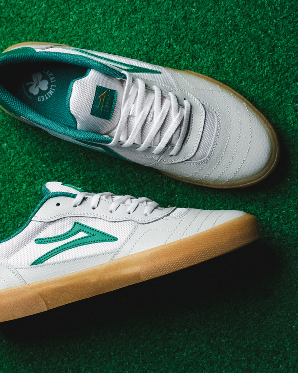 Keды Lakai Cambridge White/Green Leather (Q1-25)