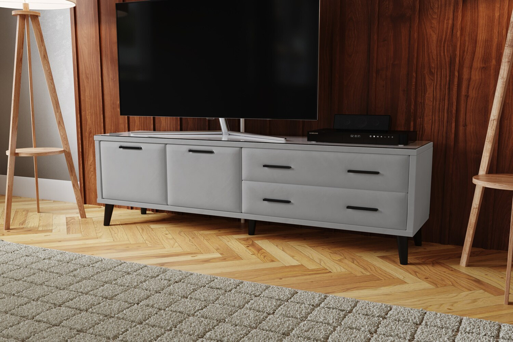 Тумба ТВ Виго 1,6, Светло-серый