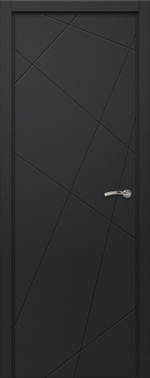 Дверь влагостойкая пластиковая KAPELLI multicolor Ф7А RAL 7021 Графит + коробка