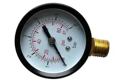 Манометр вертикальный Verton 6 бар 50мм НР 1/4" радиальный 38123