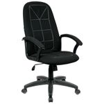 Кресло руководителя Helmi HL-E89 "Blocks", PL, ткань C черная, мягкий подлокотник