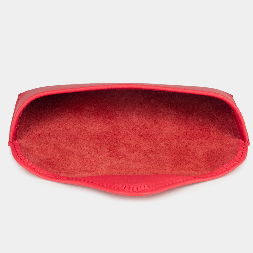 Футляр для очков Vision из кожи теленка, красного цвета