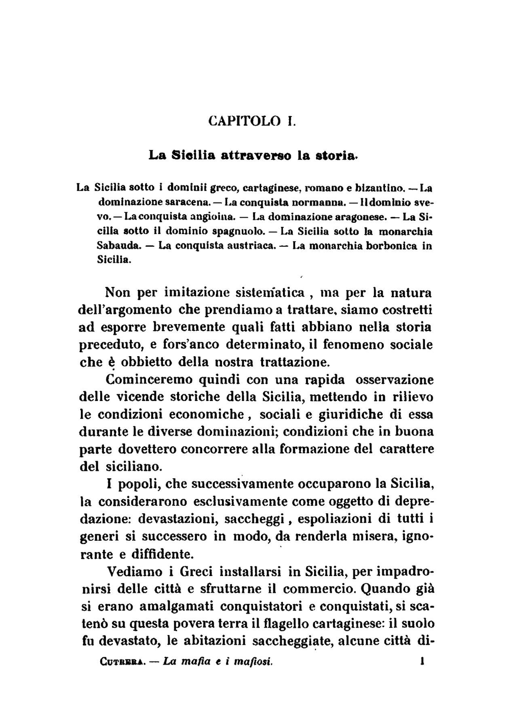 La Mafia E I Mafiosi. Origini E Manifestazioni | A. Cutrera