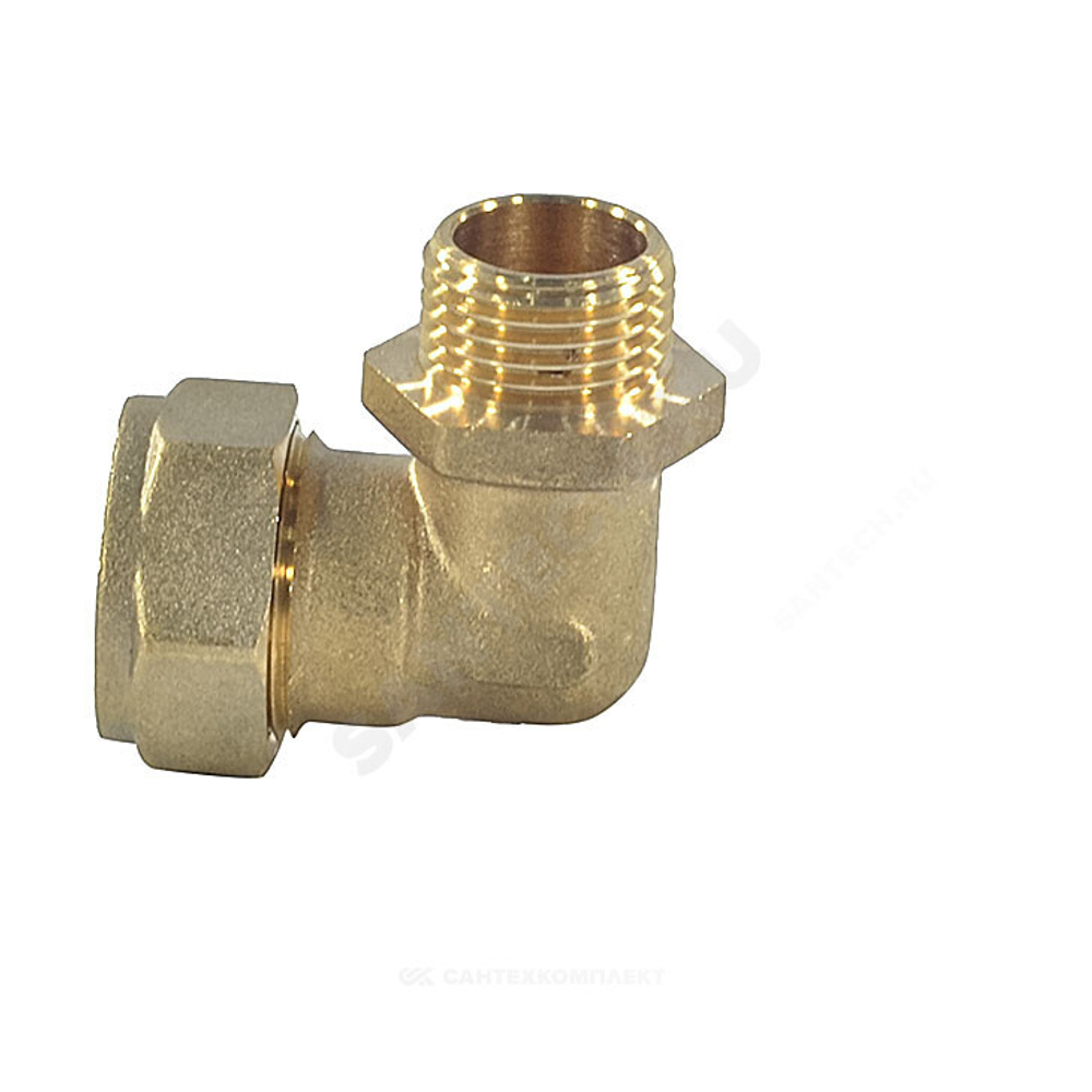 Угольник латунь 90гр 15Aх1/2" обжим/НР STAHLMANN SEML1501/2BEF
