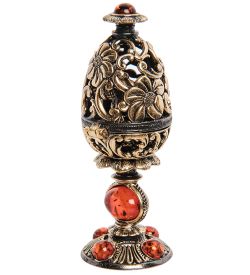 Народные промыслы AM-3280 Фигурка «Яйцо с Ангелом» (латунь, янтарь)