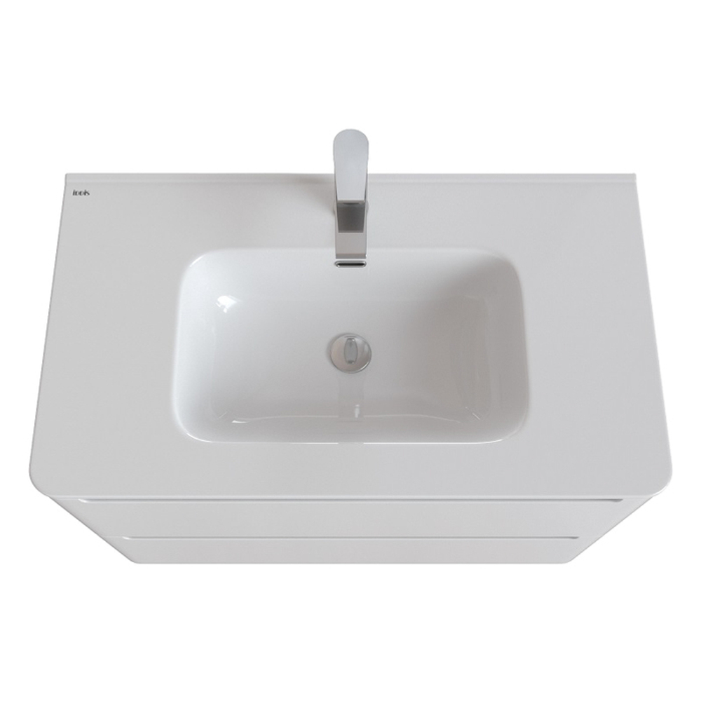 Тумба с умывальником IDDIS Edifice, напольная, 80 см, белая, EDI80WFi95K