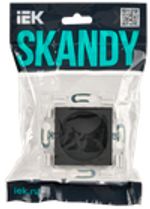 SKANDY Розетка без заземления с защитными шторками 10А SK-R01G графит IEK