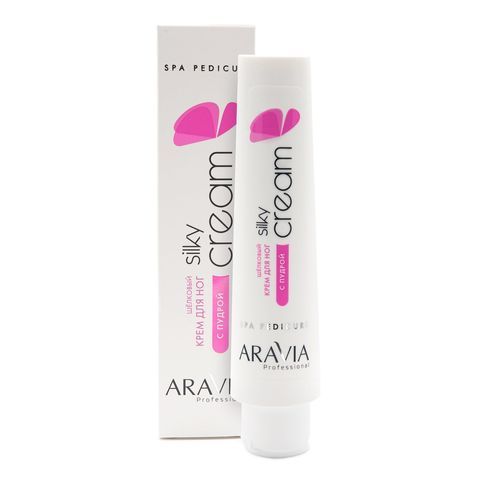 Крем для ног шёлковый с пудрой Silky Cream, 100 мл, ARAVIA Professional