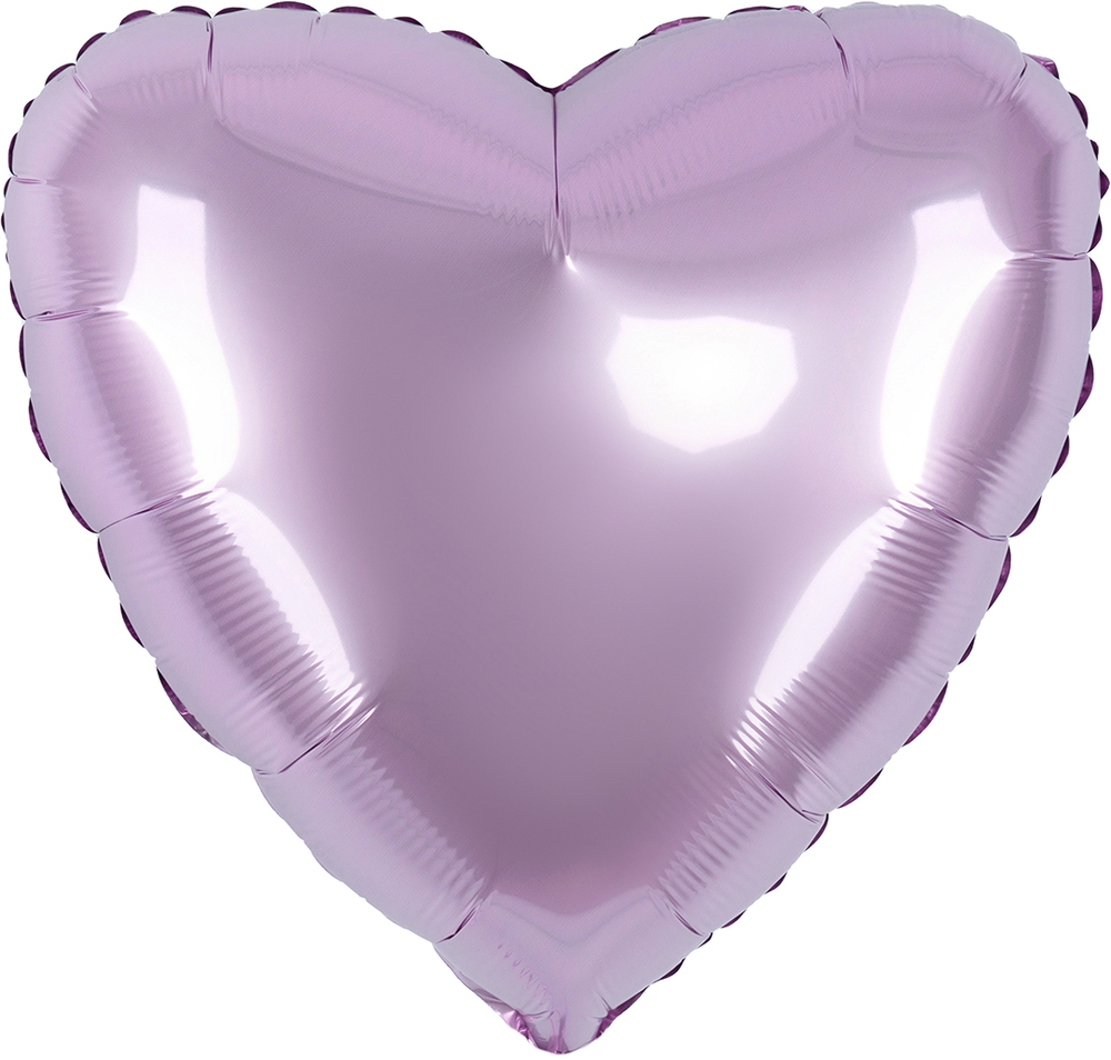Шар (18""/46 см) Сердце, Сиреневый, Сатин, 1 шт. Г49