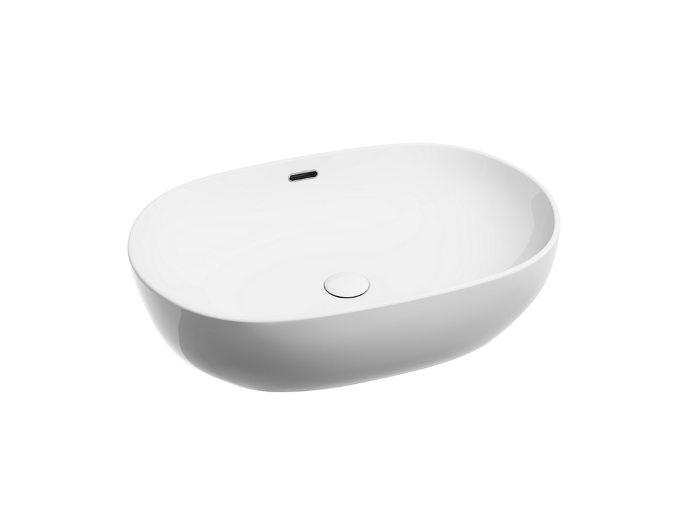 Умывальник чаша накладная овальная со сливом переливом Element 610x420x155мм