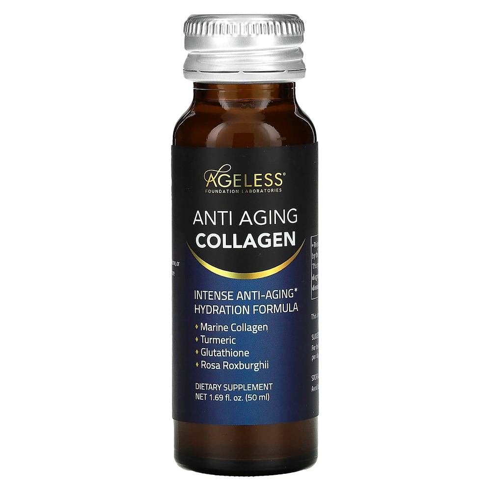 Ageless Foundation Laboratories, антивозрастной коллаген, 10 флаконов, по 50 мл (1,69 жидк. унции)