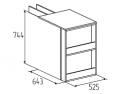 Стол приставной угловой Лойс 86