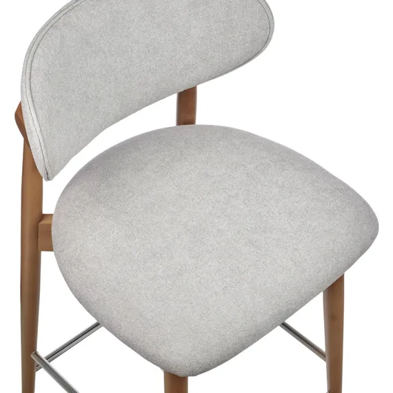 Полубарный стул Mod, орех, серое букле
