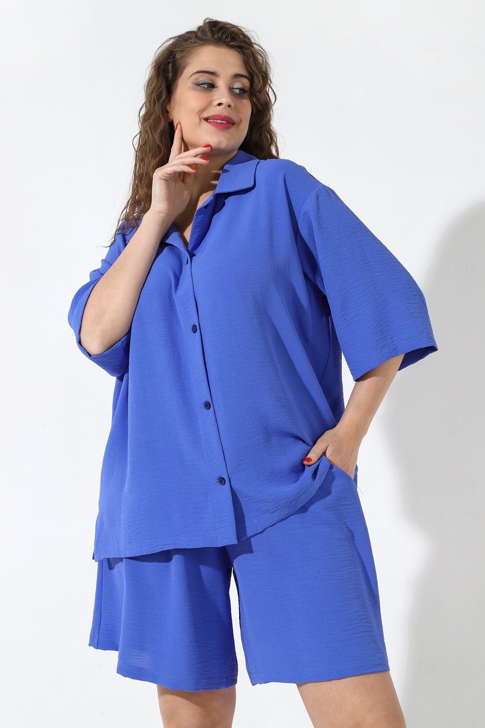 Блуза Жаркий сезон-1 Виотекс СИНИЙ