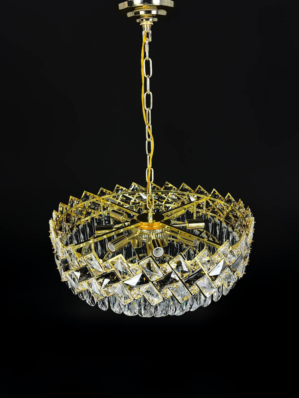 Люстра подвесная Lanbos, 11 ламп Е14, до 440 Вт, до 25 кв м, золотая