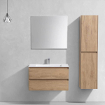 Тумба под раковину Vincea Luka 800 подвесная, 2 выкатных ящика soft-close, N.Oak