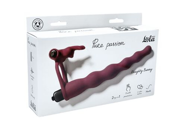 Вибронасадка для двойного проникновения Pure Passion Bunny Wine