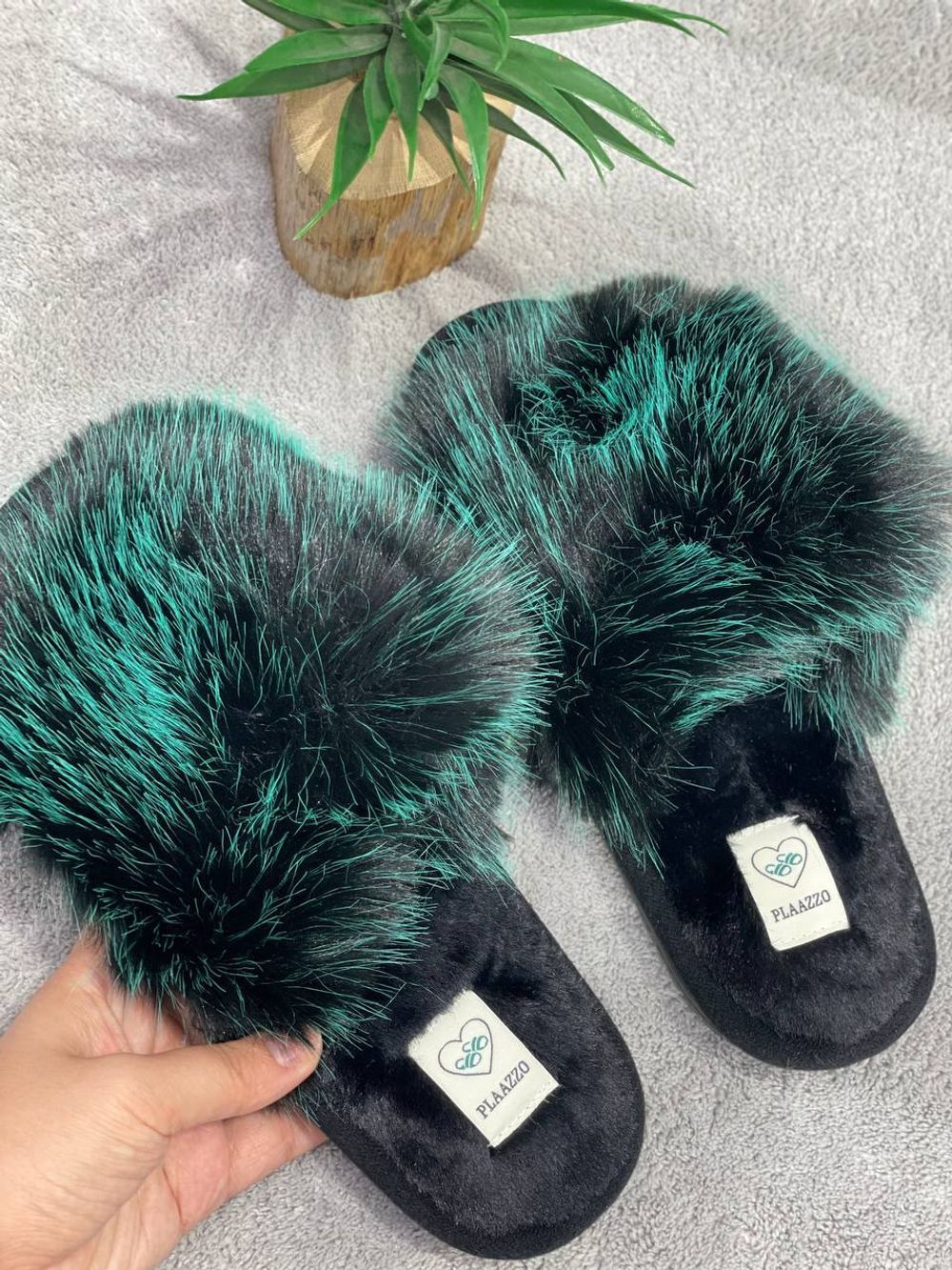 Домашние тапочки Пушистики Люкс