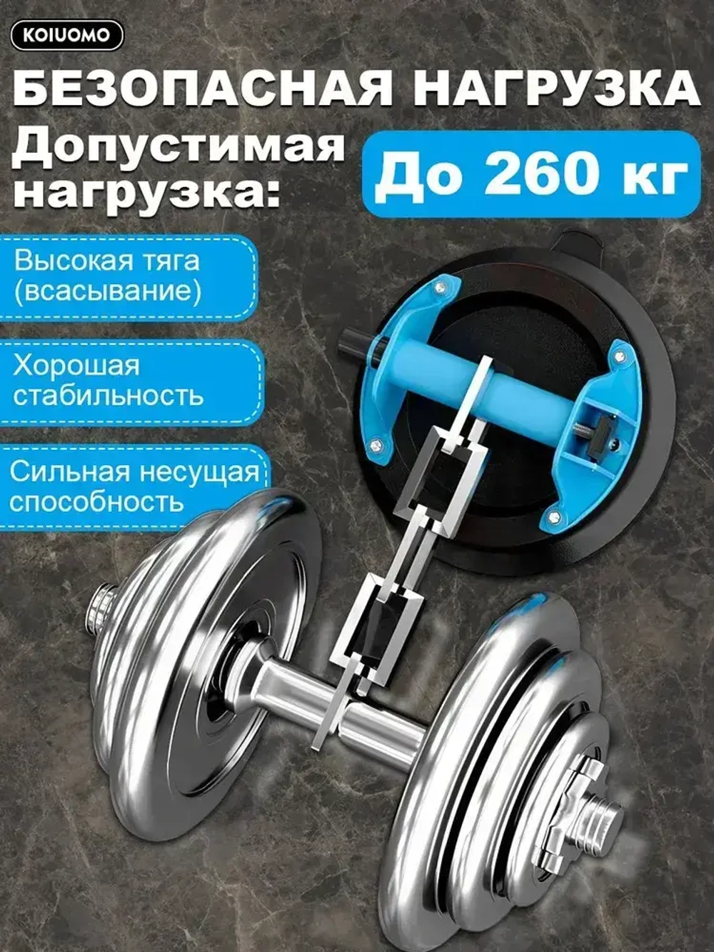 KOIUOMO Стеклодомкрат/Вакуумная присоска для плитки и стекла/Ручка для переноски
