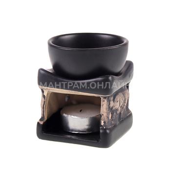 Аромалампа Караван слонов синий фон цвет черный 6 см