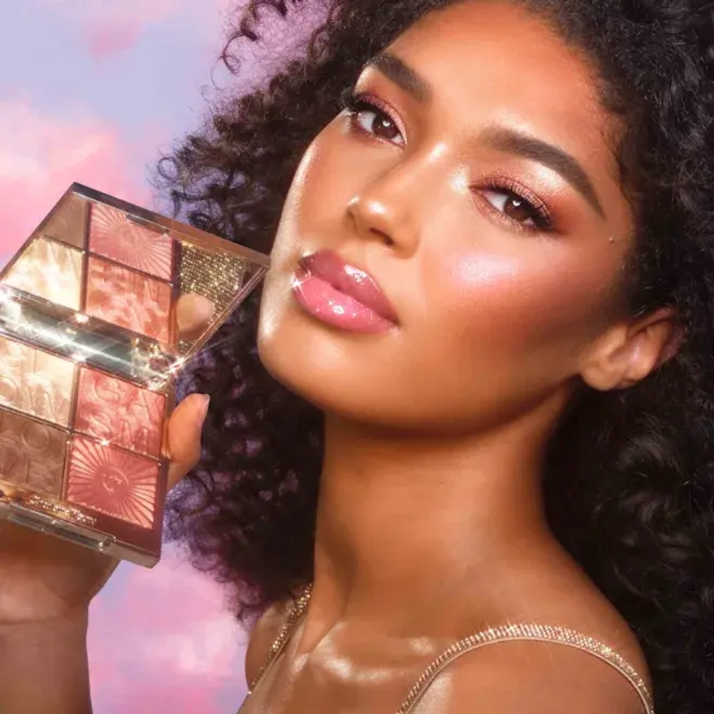 Палетка для лица Charlotte Tilbury Glowgasm Face Plette 4 Skin & Eye Gilding Highlighters Light/Medium