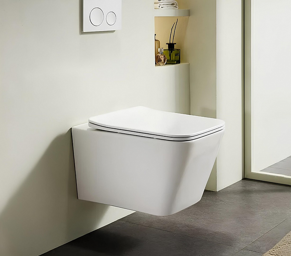 Унитаз подвесной Ceruttispa МАЙЕЛЛА (MAIELLA) Aria MW CT9164 (500х350х320) безободковый, белый матовый, ТЕРМООБЖИГ (не плёнка)