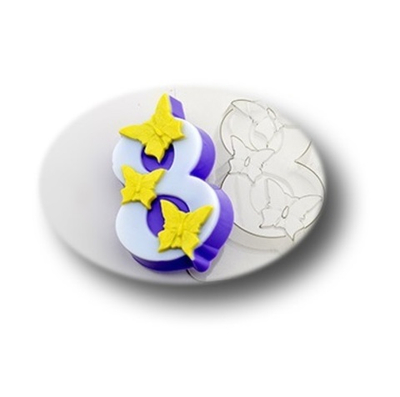 Форма для шоколада БАБОЧКИ НА ВОСЬМЕРКЕ, пластик